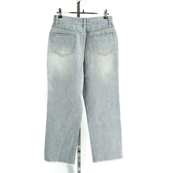 Princess Polly Womens Miami Vice Jeans Super High Rise Straight Cuff Off Blue 6 - Picture 5 of 9